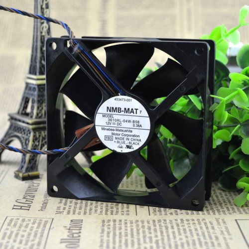 NMB 3610RL-04W-B56 FB4 DC 12V 0.38A 90mm 90x90x25mm Server Square Cooling fan NMB 3610RL-04W-B56 FB4 DC 12V 0.38A 90mm 90x90x25mm Server Square Cooling fan
