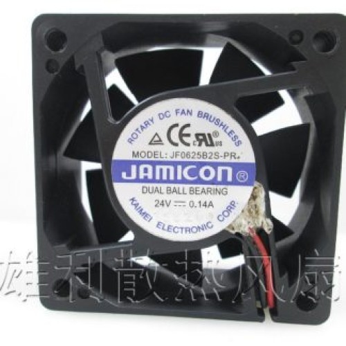 JAMICON JF0625B2S-PR 24V 0.14A 60*60*25MM inverter cooling fan JAMICON JF0625B2S-PR 24V 0.14A 60*60*25MM inverter cooling fan