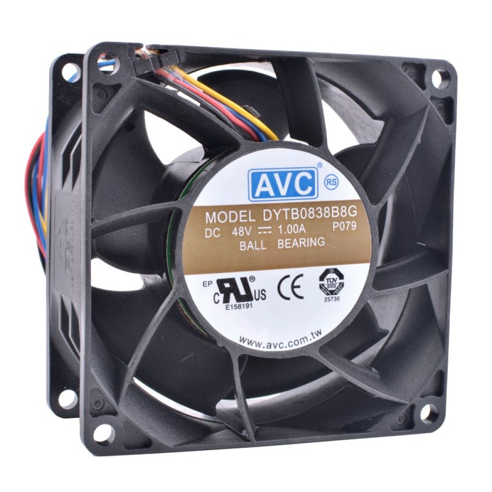 AVC DYTB0838B8G DC48V 1.00A Double ball bearing 4-wire server cooling fan