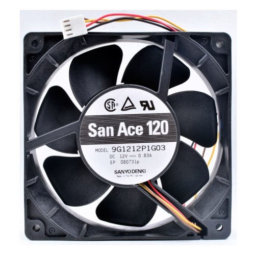 Sanyo 9G1212P1G03 DC12V 0.83A server chassis large air volume cooling fan Sanyo 9G1212P1G03 DC12V 0.83A server chassis large air volume cooling fan