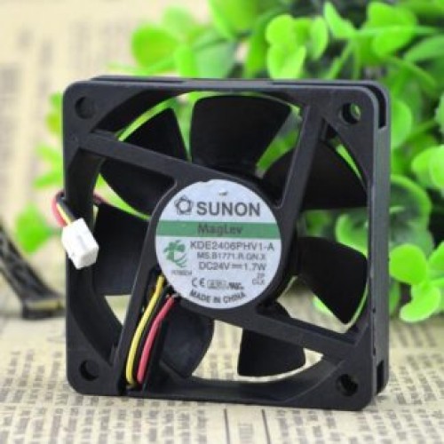 SUNON KDE2406PHV1-A DC 24V 1.7W 3-line Cooling fan SUNON KDE2406PHV1-A DC 24V 1.7W 3-line Cooling fan