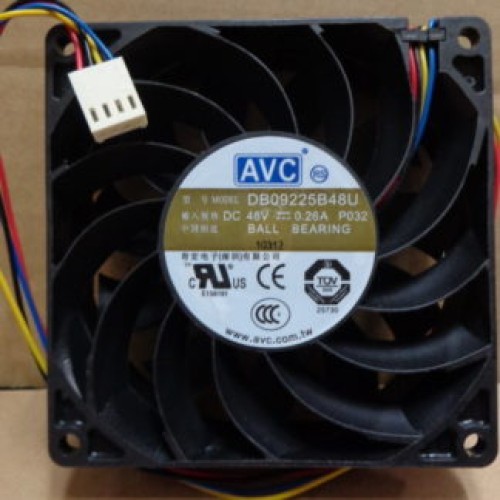 AVC DB09225B48U -P032 9CM 48V 0.26A four-wire cooling fan AVC DB09225B48U -P032 9CM 48V 0.26A four-wire cooling fan