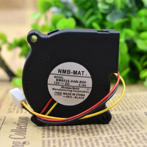 NMB BM6025-04W-B59 DC12V 0.24A 0.18a Projector Turbo Fan NMB BM6025-04W-B59 DC12V 0.24A 0.18a Projector Turbo Fan
