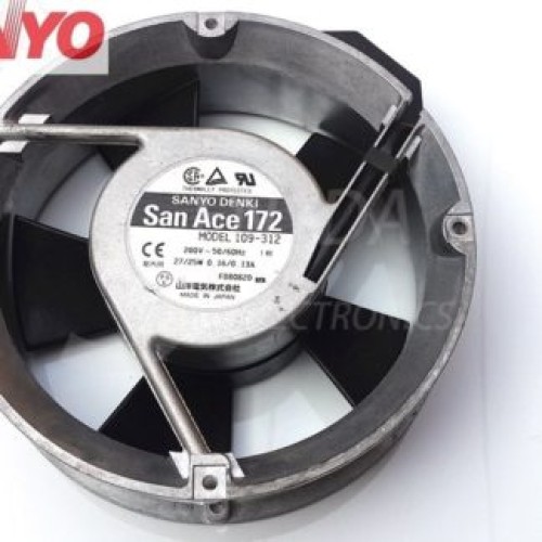 SANYO 109-312 AC 200V 27/25W 17050 17cm cabinet server inverter computer pc case cooling fans SANYO 109-312 AC 200V 27/25W 17050 17cm cabinet server inverter computer pc case cooling fans