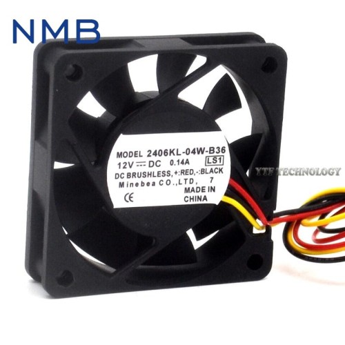 NMB 2406KL-04W-B36 12V 0.14A dual ball bearing cooling fan NMB 2406KL-04W-B36 12V 0.14A dual ball bearing cooling fan