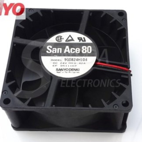 Sanyo 9G0824H104 80mm DC24V 0.42A server inverter cooling fan Sanyo 9G0824H104 80mm DC24V 0.42A server inverter cooling fan