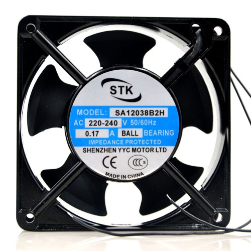 STK SA12038B2H 220-240V 50/60Hz 0.17A cabinet cooling fan STK SA12038B2H 220-240V 50/60Hz 0.17A cabinet cooling fan