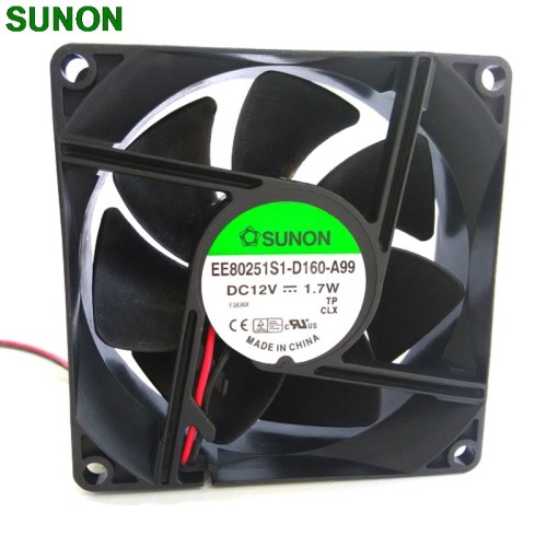 Sunon EE80251S1-D160-A99 80*80*25mm DC12V 1.7W silent 80mm cooling fan Sunon EE80251S1-D160-A99 80*80*25mm DC12V 1.7W silent 80mm cooling fan