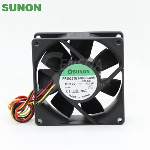 SUNON PF80251B1-000C-A99 80mm DC12V 4.1W axial cooling fan SUNON PF80251B1-000C-A99 80mm DC12V 4.1W axial cooling fan