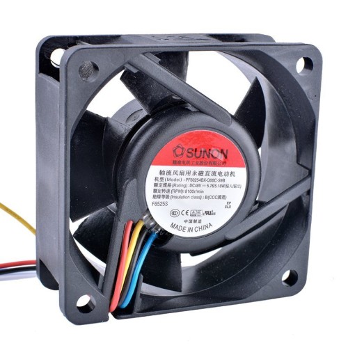 SUNON PF60254BX-Q00C-S9B 6CM 48V Inverter Four-wire Fan SUNON PF60254BX-Q00C-S9B 6CM 48V Inverter Four-wire Fan