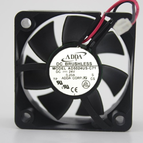 ADDA AD5024US-C71 24V 0.20A 5CM 2-wire inverter cooling fan ADDA AD5024US-C71 24V 0.20A 5CM 2-wire inverter cooling fan