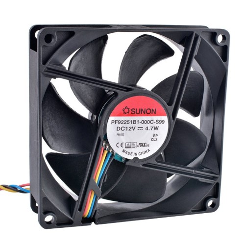 SUNON PF92251B1-000C-S99 DC12V 4.7W Dual ball bearing 4-wire fan SUNON PF92251B1-000C-S99 DC12V 4.7W Dual ball bearing 4-wire fan