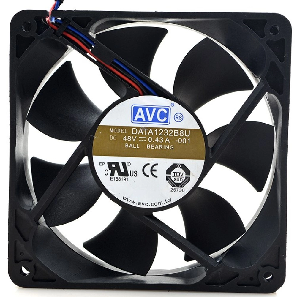 AVC DATA1232B8U -001 DC 48V 3-wire Server Square Fan