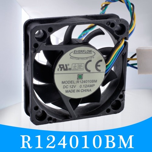 EVERFLOW R124010BM 12V 0.12A 4-wire double ball bearing silent cooling fan EVERFLOW R124010BM 12V 0.12A 4-wire double ball bearing silent cooling fan