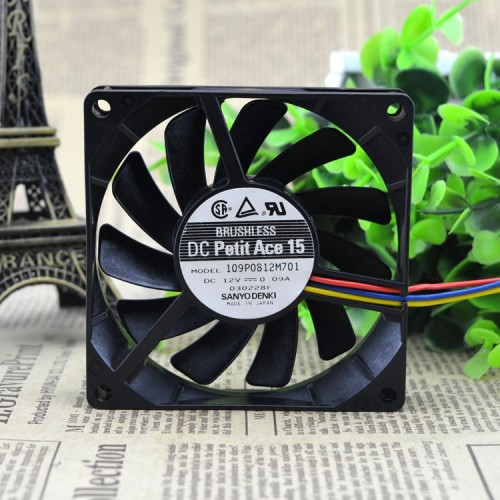 SANYO DENKI SAN ACE 8cm 109P0812M701 8015 silence 12V 0.09A cooling fan SANYO DENKI SAN ACE 8cm 109P0812M701 8015 silence 12V 0.09A cooling fan