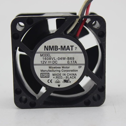 NMB 1608VL-04W-B69 40*40*mm 12VDC 0.17A 3pin cooling fan NMB 1608VL-04W-B69 40*40*mm 12VDC 0.17A 3pin cooling fan