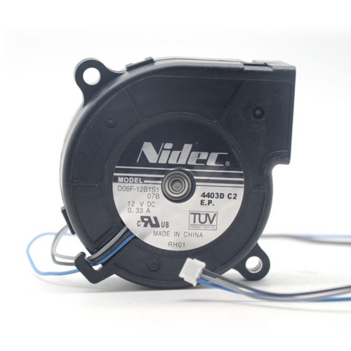Nidec D06F-12B1S1 DC 12V 0.33A 3-pin projector blower cooling fan Nidec D06F-12B1S1 DC 12V 0.33A 3-pin projector blower cooling fan
