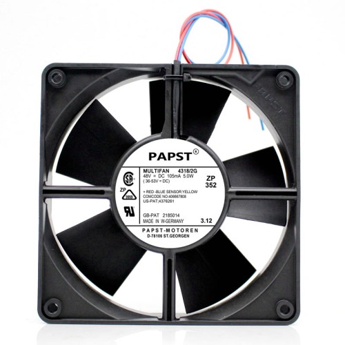 PAPST MULTIFAN 4318/2G DC48V 5W 105mA 3-Wire cooling fan PAPST MULTIFAN 4318/2G DC48V 5W 105mA 3-Wire cooling fan