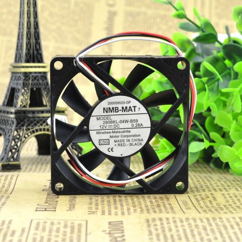NMB-MAT 2806KL-04W-B59 12V 70x70x15mm cooling fan NMB-MAT 2806KL-04W-B59 12V 70x70x15mm cooling fan