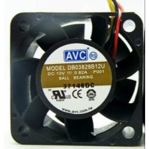 AVC DB03828B12U 12V 0.82A 3-wire server chassis cooling fan AVC DB03828B12U 12V 0.82A 3-wire server chassis cooling fan