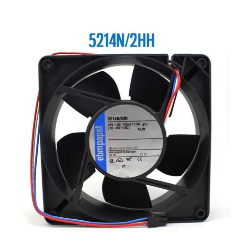 Ebmpapst 5214N/2HH DC24V 0.73A 17.5W Ball Bearing Cooling Fan Ebmpapst 5214N/2HH DC24V 0.73A 17.5W Ball Bearing Cooling Fan