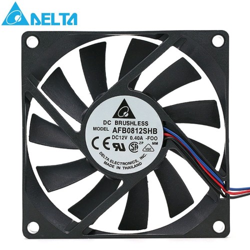 Delta AFB0812SHB 80*80*15mm 12V 0.40A 3Wire Computer Cooler Cooling Fan Delta AFB0812SHB 80*80*15mm 12V 0.40A 3Wire Computer Cooler Cooling Fan