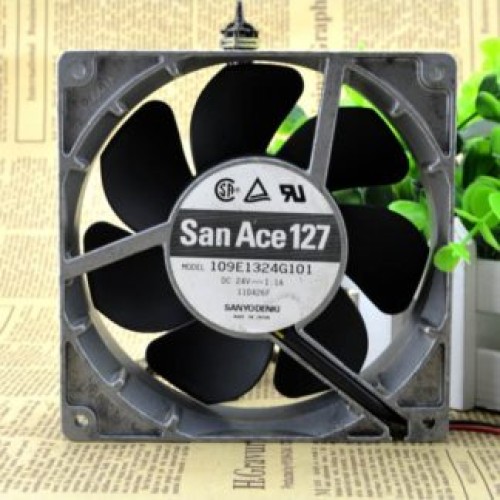 SANYO DENKI SAN ACE 109E1324G101 DC 24V 1.1A 3 wire 12.7CM Aluminum frame cooling fan SANYO DENKI SAN ACE 109E1324G101 DC 24V 1.1A 3 wire 12.7CM Aluminum frame cooling fan