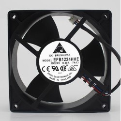 Delta EFB1224HHE DC24V 0.30A 3-line Double Ball Cooling Fan