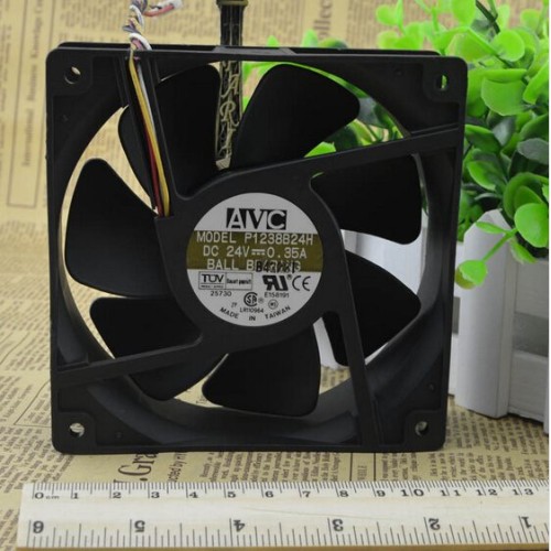 AVC P1238B24H 12CM 120*120*38 24V 0.35A four wire inverter dual ball fan AVC P1238B24H 12CM 120*120*38 24V 0.35A four wire inverter dual ball fan
