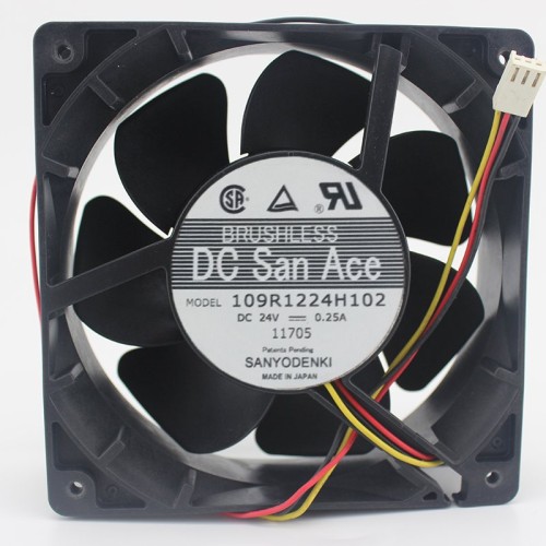 Sanyo 109R1224H102 24V 0.25A 12CM Cooling Fan Sanyo 109R1224H102 24V 0.25A 12CM Cooling Fan