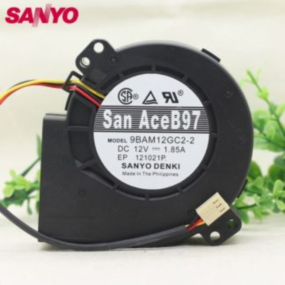 SANYO 9BAM12GC2-2 12V 1.85A  9CM wind turbine cooling fan
