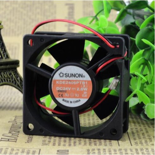 SUNON KDE2406PTB1 60*60*25 24V 2.6W 2-wire cooling inverter fan SUNON KDE2406PTB1 60*60*25 24V 2.6W 2-wire cooling inverter fan