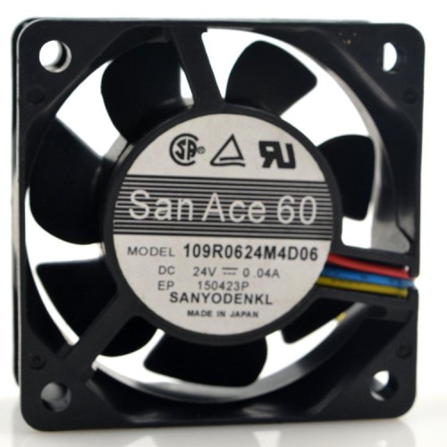 Sanyo 109R0624M4D06 24V 0.04A 6CM Inverter Mute Cooling Fan Sanyo 109R0624M4D06 24V 0.04A 6CM Inverter Mute Cooling Fan