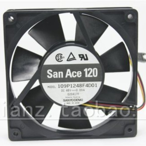 Sanyo 109P1248F4D01 120MM 48V 0.09A double ball mute cooling fan Sanyo 109P1248F4D01 120MM 48V 0.09A double ball mute cooling fan