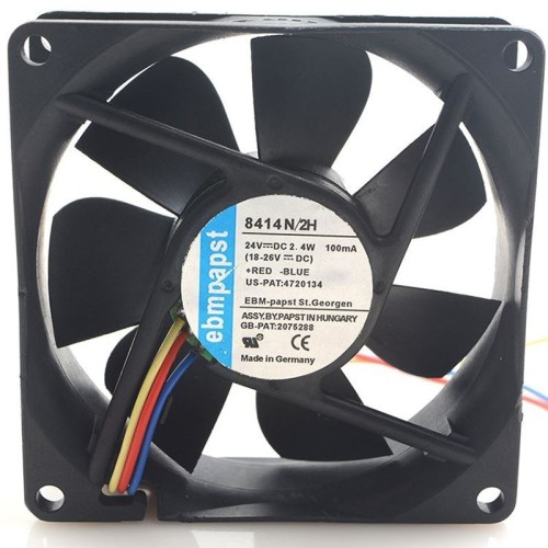 ebmpapst 8414N/2H DC 24V 2.4W 0.1A Cooling Fan ebmpapst 8414N/2H DC 24V 2.4W 0.1A Cooling Fan