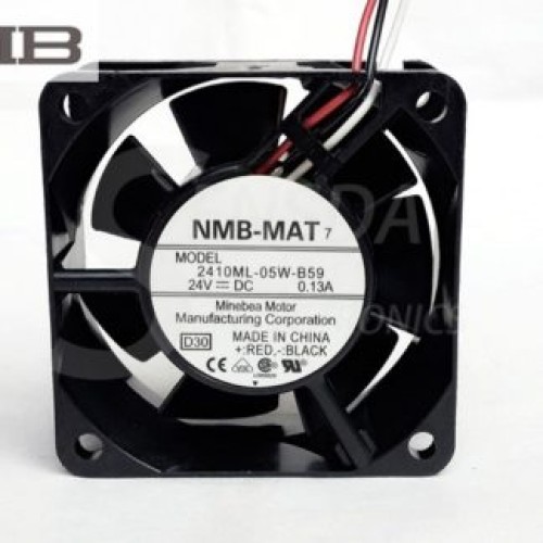 NMB 2410ML-05W-B59 DC24V 0.13A 60mm server inverter axial fan NMB 2410ML-05W-B59 DC24V 0.13A 60mm server inverter axial fan