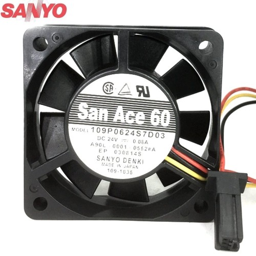Sanyo 109P0624S7D03 24V 0.08A axial cooling fan Sanyo 109P0624S7D03 24V 0.08A axial cooling fan