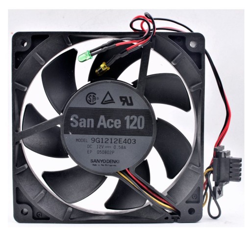 Sanyo 9G1212E403 DC12V 0.58A server chassis cooling fan Sanyo 9G1212E403 DC12V 0.58A server chassis cooling fan