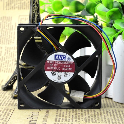 AVC DS08025R12HP015 12V 0.25A 4wire WM temperature control chassis fan AVC DS08025R12HP015 12V 0.25A 4wire WM temperature control chassis fan