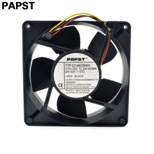 PAPST 5214NH/28HHI 127mm DC24V 12.2W 450MA axial cooling fan PAPST 5214NH/28HHI 127mm DC24V 12.2W 450MA axial cooling fan