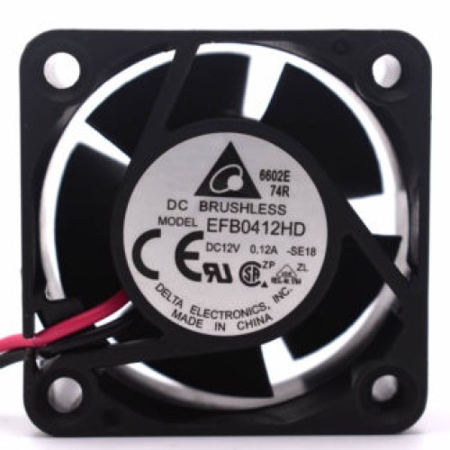 Delta EFB0412HD DC12V 0.12A 1.44W 3-Wires Double Ball Bearing Cooling Fan