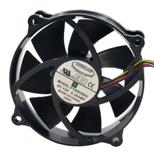 EVERFLOW F129025SU DC12V 0.38A 9CM 4-Wires cooling fan EVERFLOW F129025SU DC12V 0.38A 9CM 4-Wires cooling fan