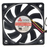 Y.S.TECH FD126015MB 12V double ball ultra-quiet fan