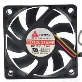 Y.S.TECH FD126015MB 12V double ball ultra-quiet fan