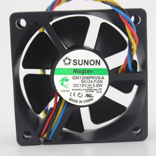 Sunon GM1206PKVX-A DC 12V 3.0W 6cm 4-wires cooling Fan Sunon GM1206PKVX-A DC 12V 3.0W 6cm 4-wires cooling Fan