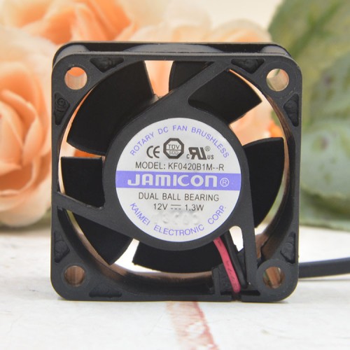 JAMICON KF0420B1M-R DC12V 1.3W 2-wire cooling fan JAMICON KF0420B1M-R DC12V 1.3W 2-wire cooling fan