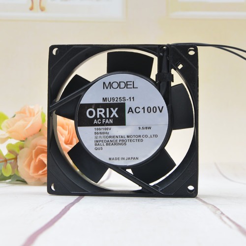 ORIX MU925S-11 AC 100V 9.5/8W 90x90x25mm Server Cooling Fan ORIX MU925S-11 AC 100V 9.5/8W 90x90x25mm Server Cooling Fan