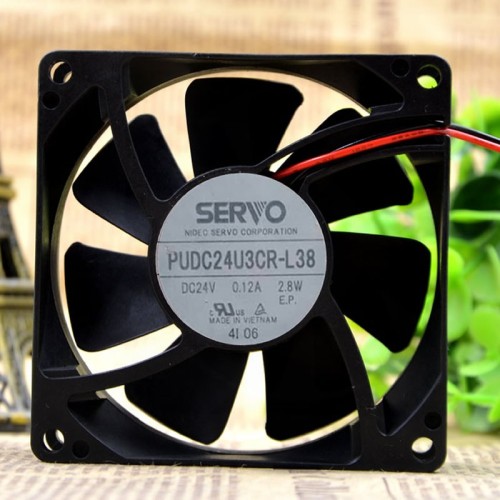 Servo PUDC24U3CR-L38 DC24V 0.12A 2.8W cooling fan Servo PUDC24U3CR-L38 DC24V 0.12A 2.8W cooling fan