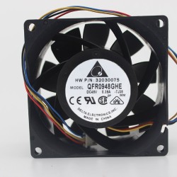 QFR0948GHE Delta DC48V 0.39A 32030075  4-wires cooling fan