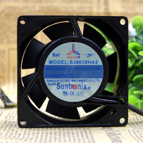 SAN JUN SJ8038HA2 AC110V 16W 0.1A 2-Wires 50/60HZ Cooling Fan